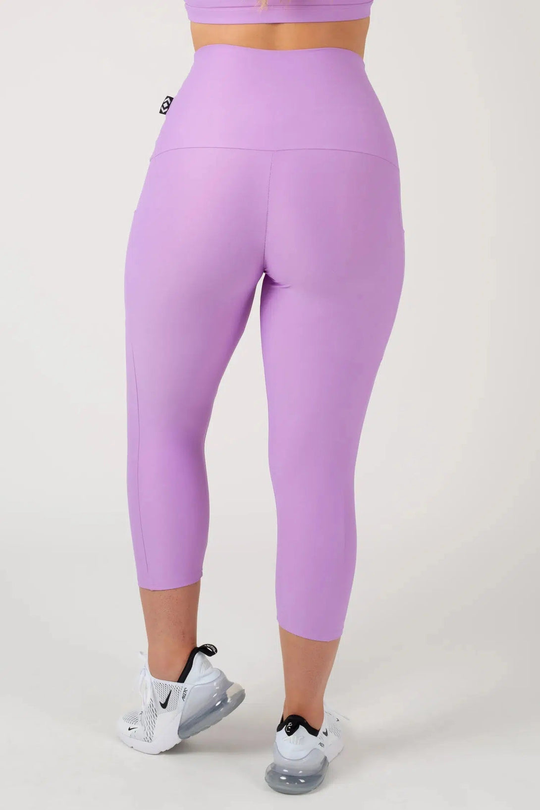 Lilac Performance - Panel Pocket Extra High Waisted Capri Leggings-Activewear-Exoticathletica