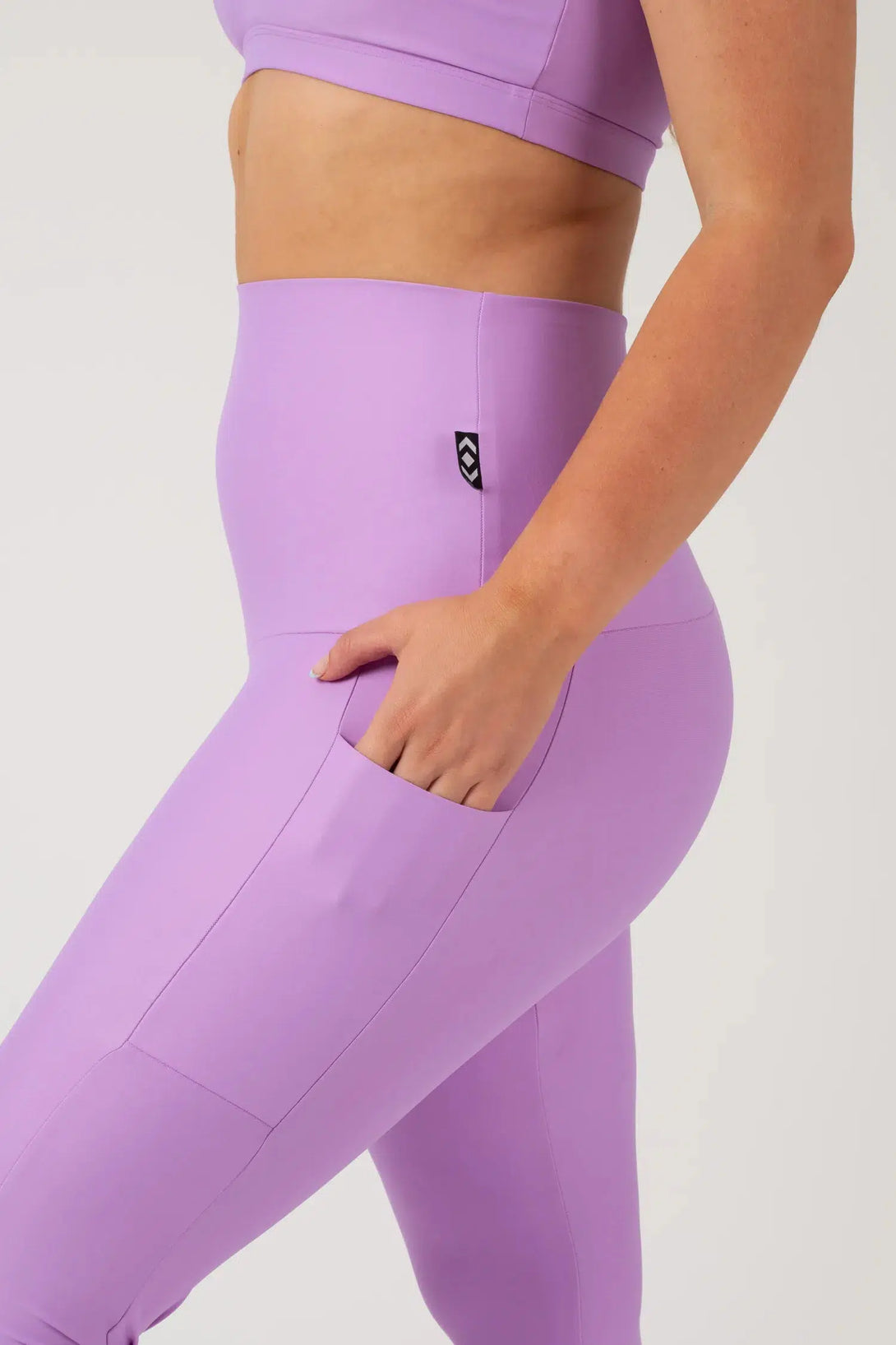 Lilac Performance - Panel Pocket Extra High Waisted Leggings-Activewear-Exoticathletica