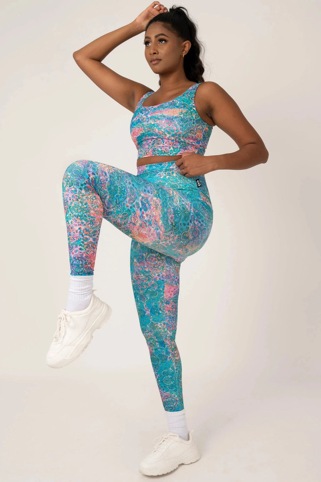 Mandala Rainbow Performance - Extra High Waisted Leggings-Activewear-Exoticathletica