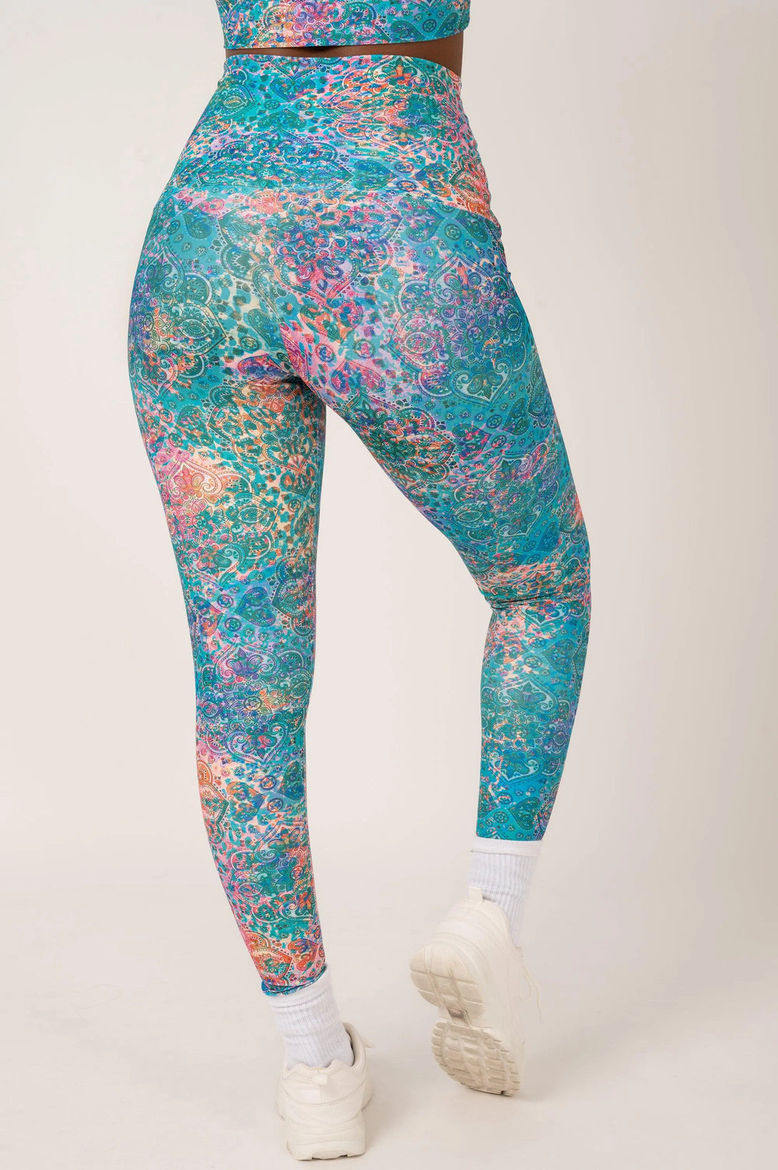 Mandala Rainbow Performance - Extra High Waisted Leggings-Activewear-Exoticathletica