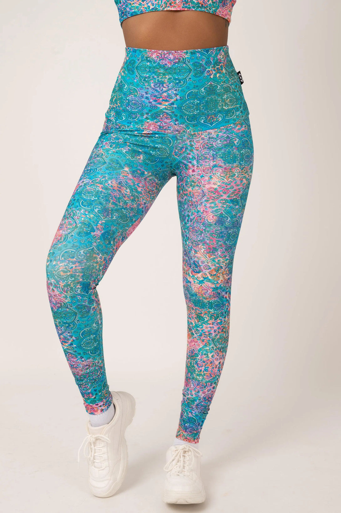 Mandala Rainbow Performance - Extra High Waisted Leggings-Activewear-Exoticathletica