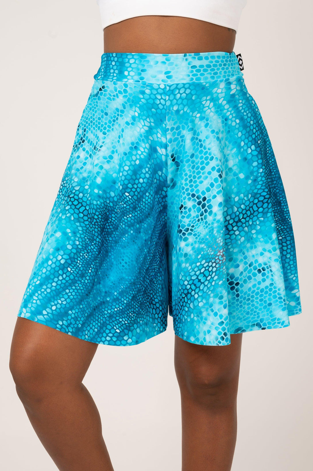 Marine Dream Silky - Basketball Palazzo Short-Activewear-Exoticathletica