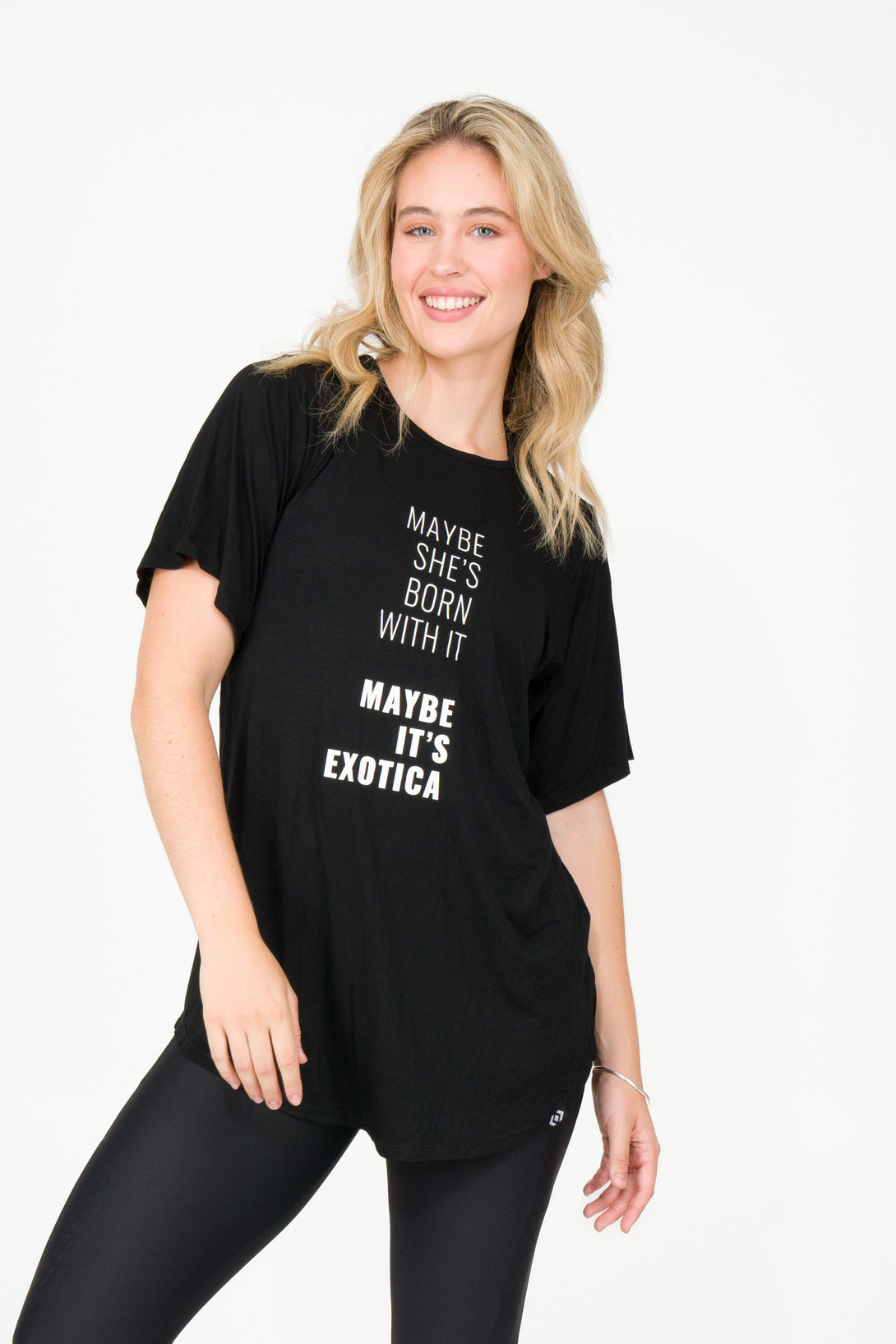 Maybe Its Exotica Slinky To Touch - Plain Boyfriend Tee-Activewear-Exoticathletica