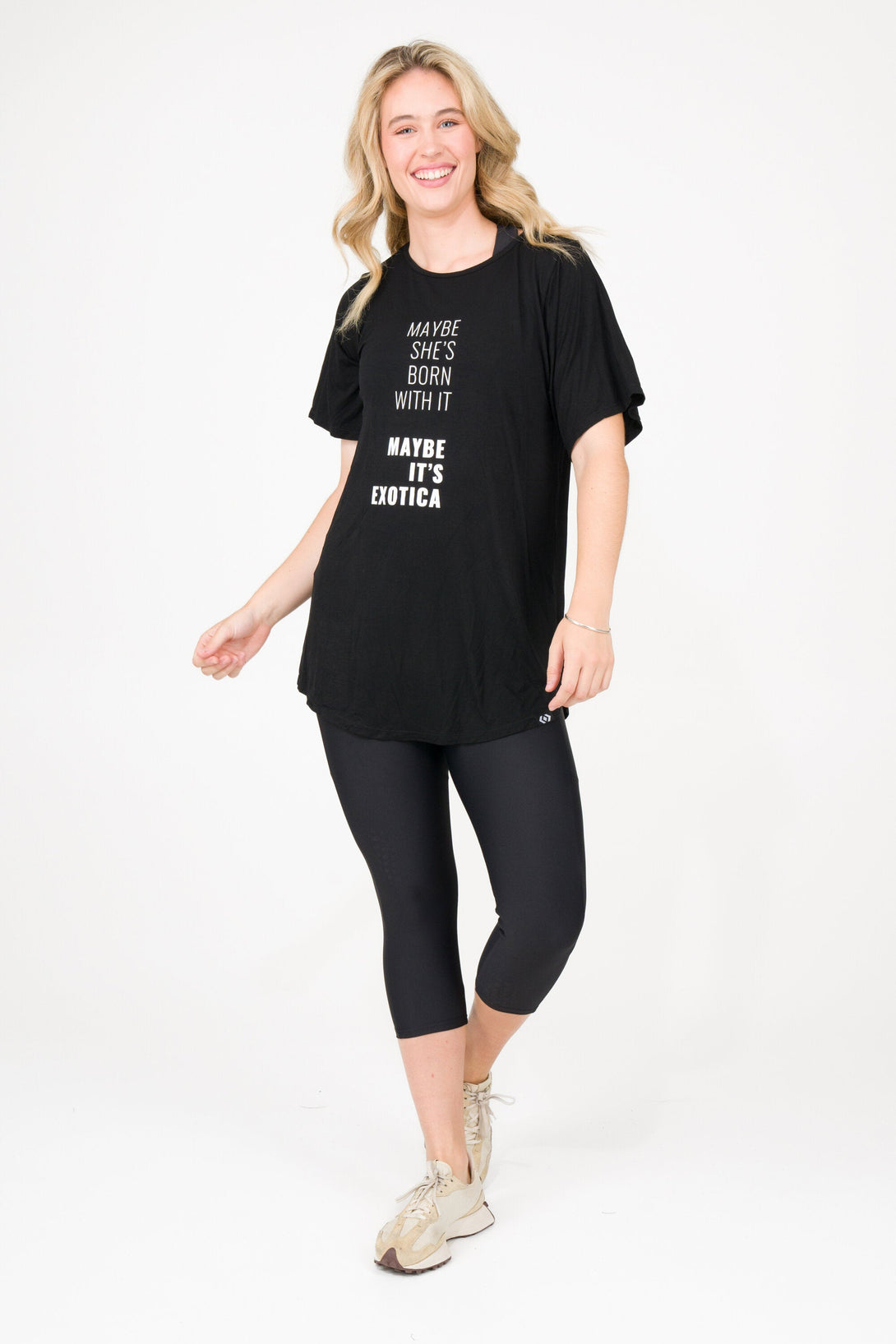 Maybe Its Exotica Slinky To Touch - Plain Boyfriend Tee-Activewear-Exoticathletica