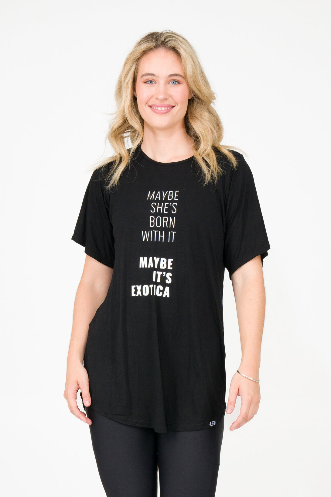 Maybe Its Exotica Slinky To Touch - Plain Boyfriend Tee-Activewear-Exoticathletica