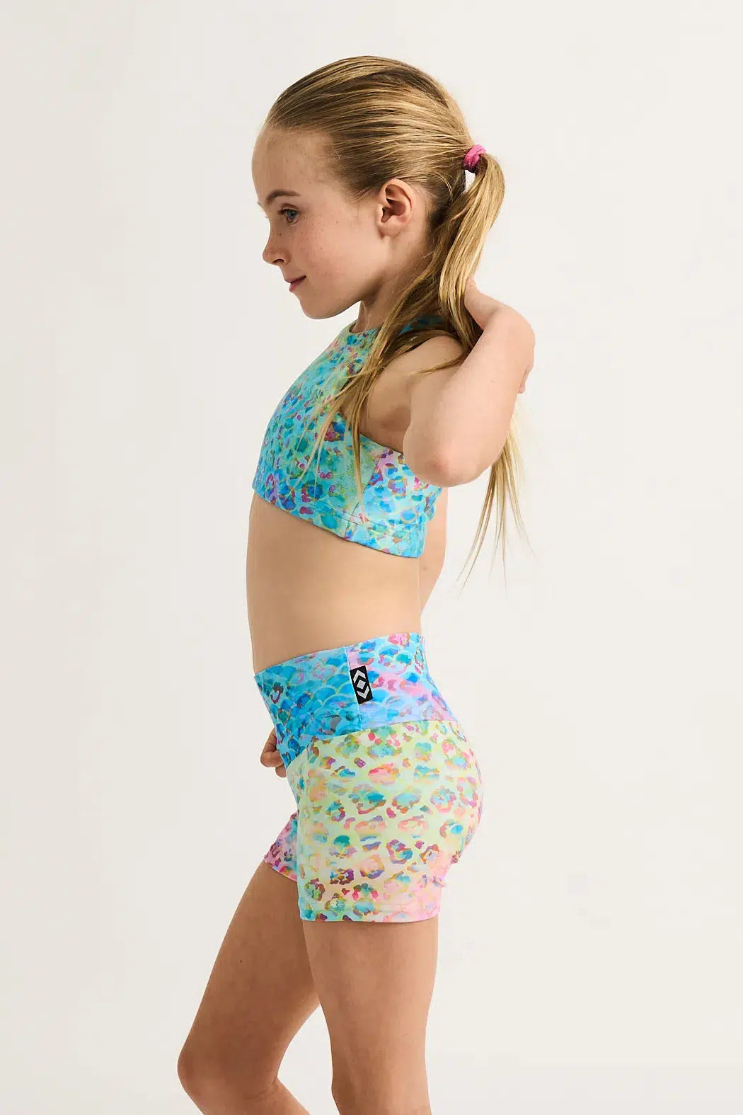 Mermaid Jag Performance - Kids Booty Shorts-9358328345480-Activewear-Exoticathletica