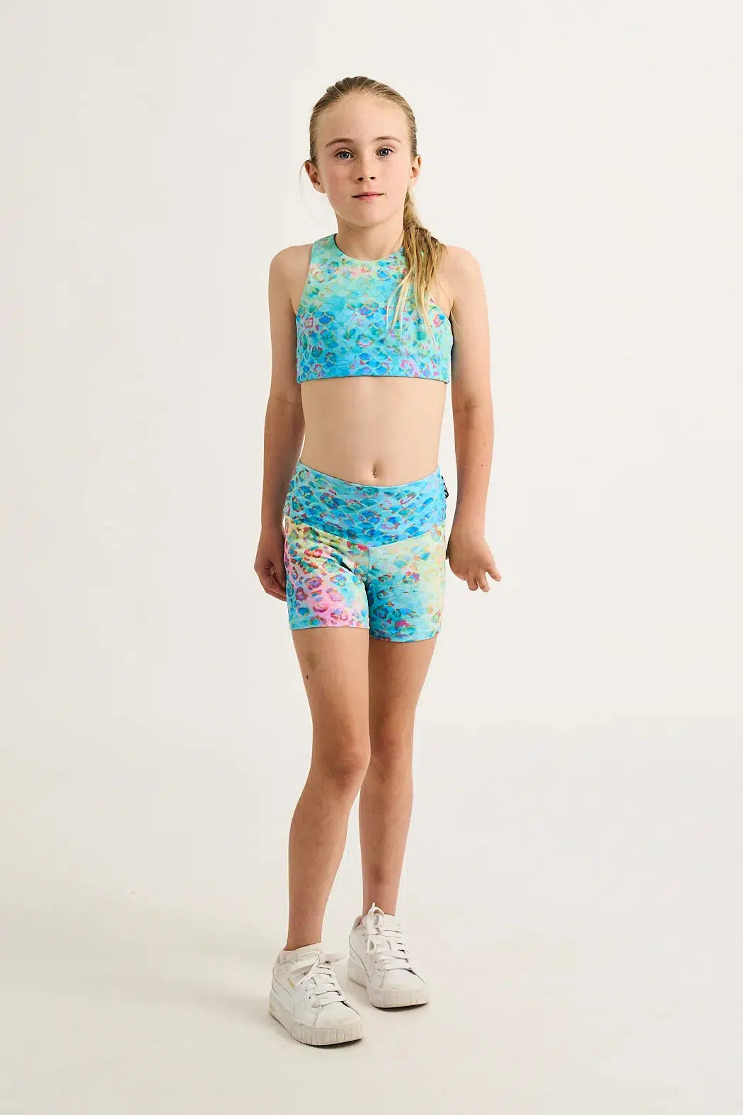 Mermaid Jag Performance - Kids Booty Shorts-Activewear-Exoticathletica