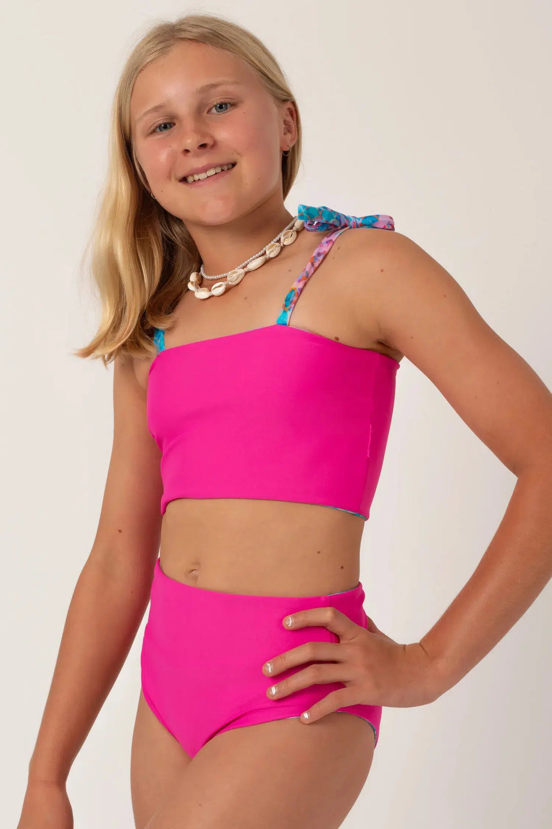 Mermaid Jag Silky - Reversible Kids Bikini Bottom-Activewear-Exoticathletica