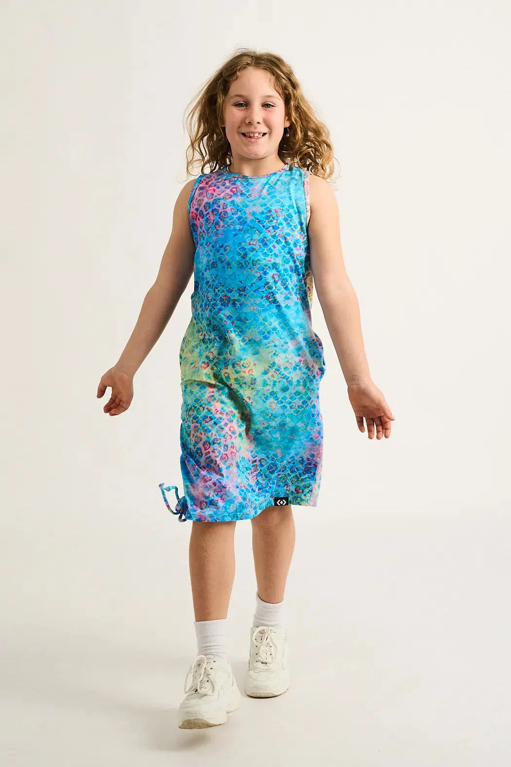 Mermaid Jag Soft To Touch - Kids Lazy Girl Dress Tank-Activewear-Exoticathletica