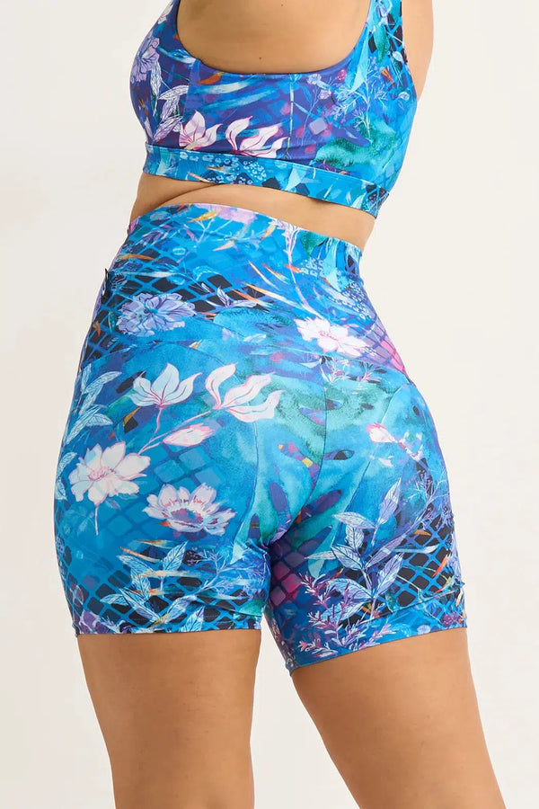 Mermaid Mafia Performance - Extra High Waisted Booty Shorts-Activewear-Exoticathletica