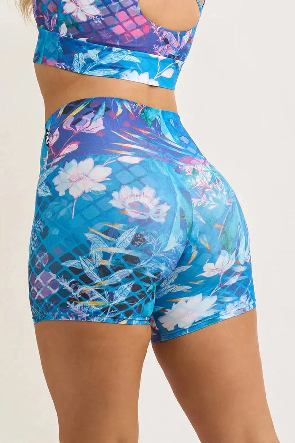 Mermaid Mafia Performance - High Waisted Booty Shorts-Activewear-Exoticathletica