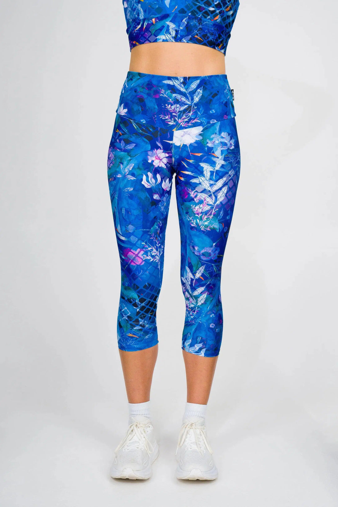 Mermaid Mafia Performance - High Waisted Capri Leggings-Activewear-Exoticathletica