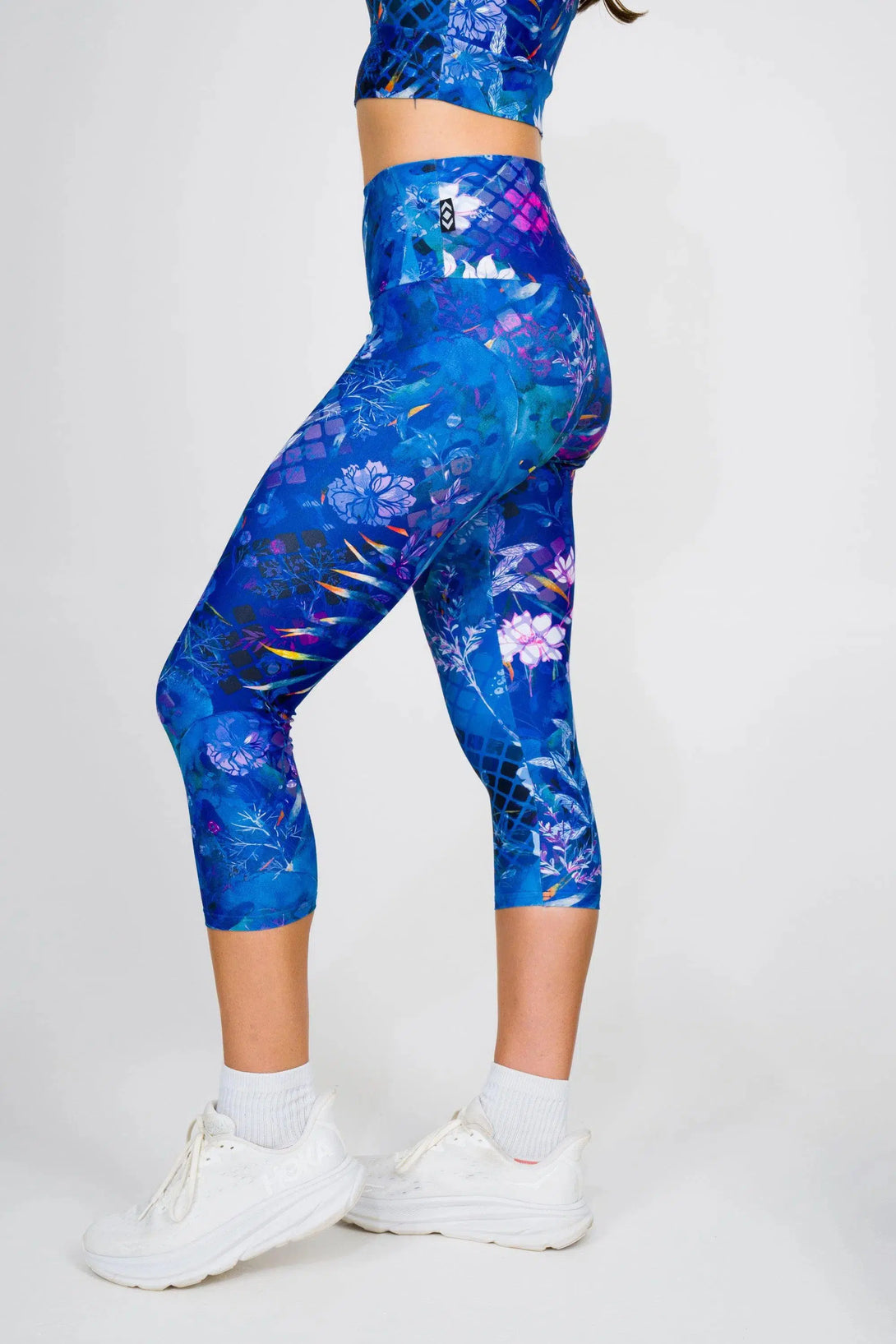 Mermaid Mafia Performance - High Waisted Capri Leggings-Activewear-Exoticathletica