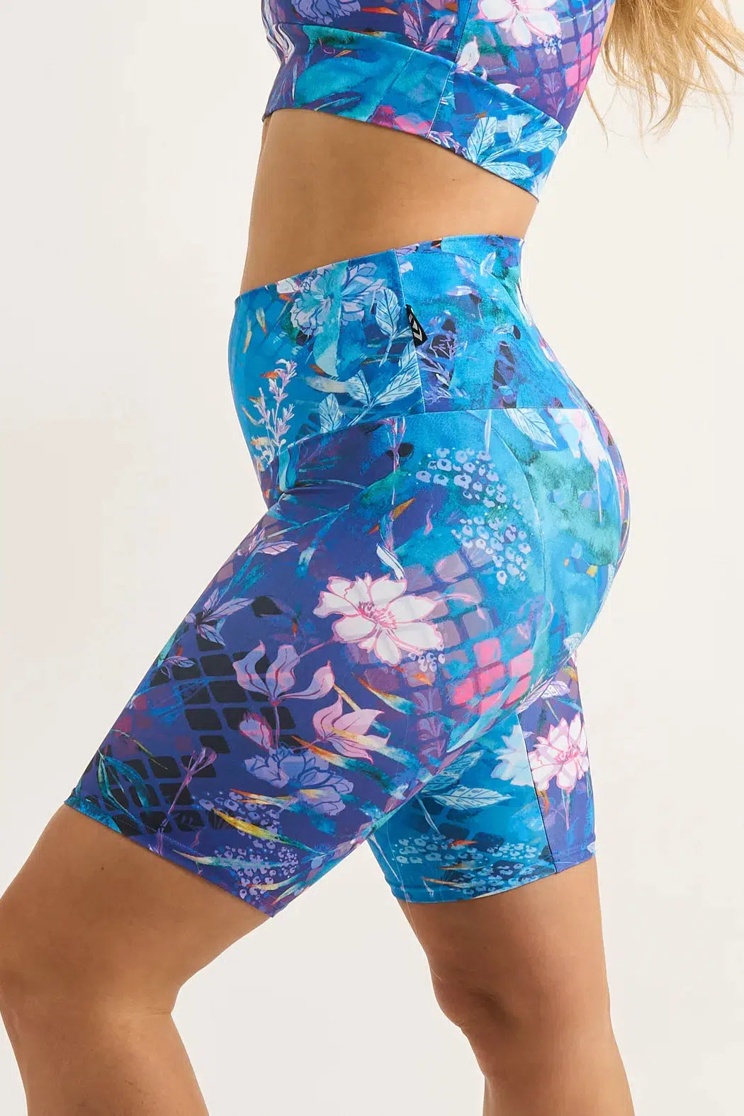 Mermaid Mafia Performance - High Waisted Long Shorts-Activewear-Exoticathletica