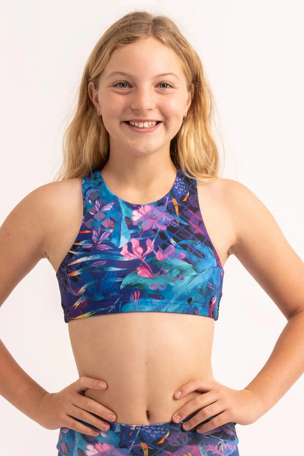 Mermaid Mafia Performance - Kids Crop Top-1000000647-Activewear-Exoticathletica