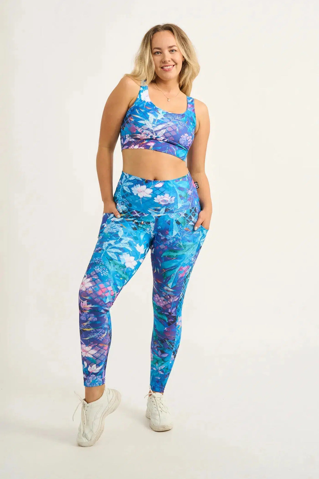 Mermaid Mafia Performance - Panel Pocket High Waisted Leggings-Activewear-Exoticathletica