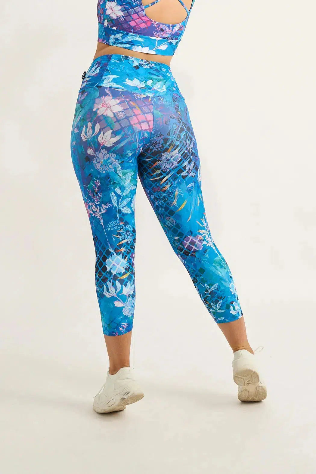 Mermaid Mafia Performance - Tummy Control High Waisted Capri Leggings-Activewear-Exoticathletica