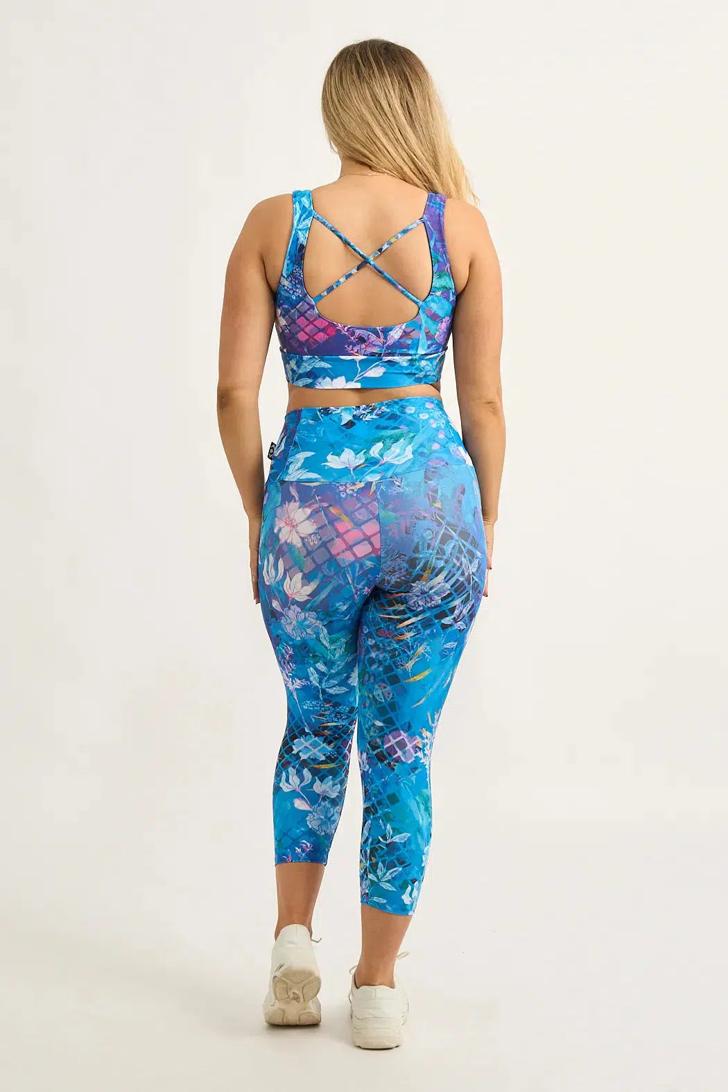 Mermaid Mafia Performance - Tummy Control High Waisted Capri Leggings-Activewear-Exoticathletica