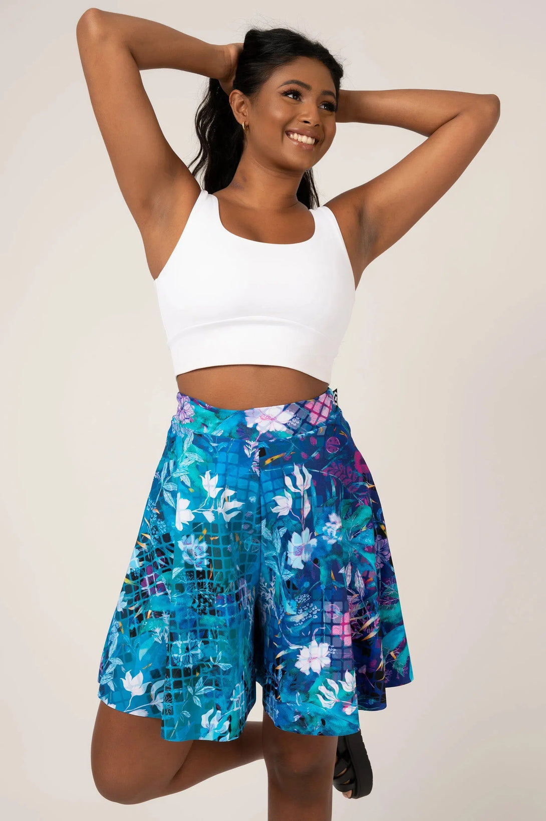 Mermaid Mafia Silky - Basketball Palazzo Short-Activewear-Exoticathletica