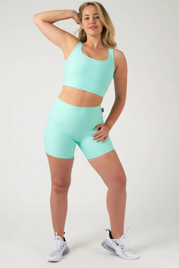 Mint Performance - High Waisted Booty Shorts-Activewear-Exoticathletica