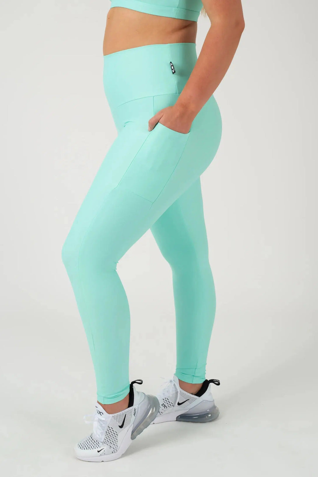 Mint Performance - Panel Pocket High Waisted Leggings-Activewear-Exoticathletica