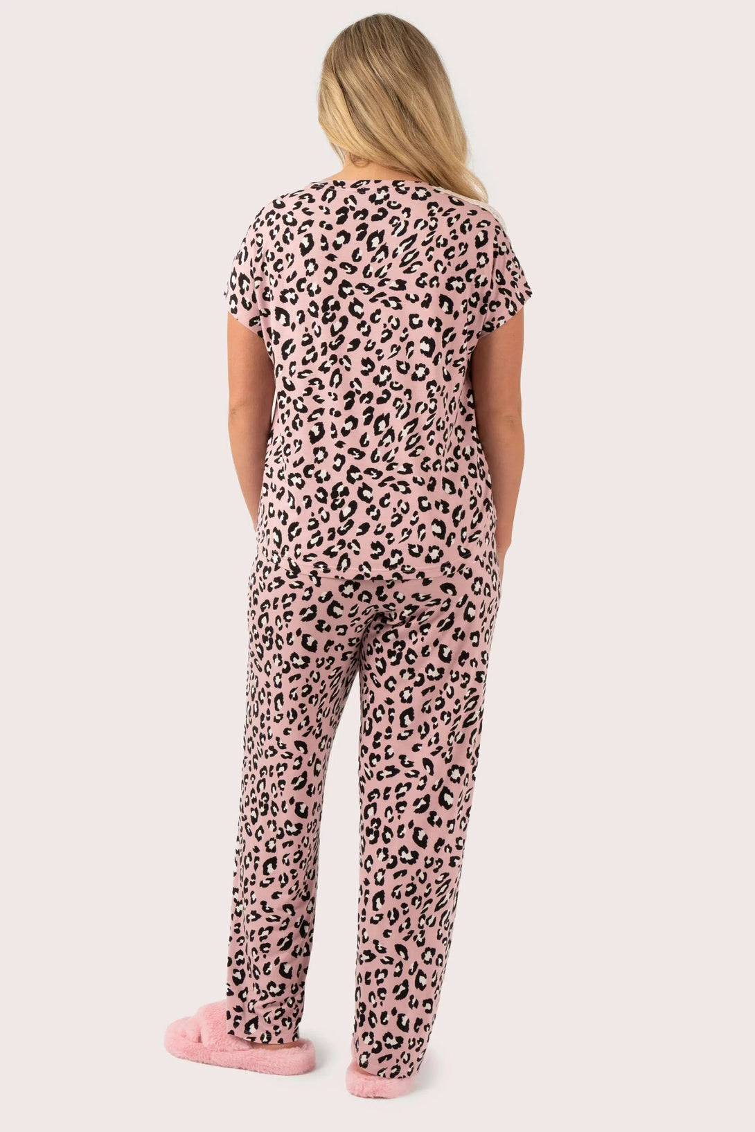 Modal Lounge Pant - Dusty Pink Leopard Mania-Activewear-Exoticathletica