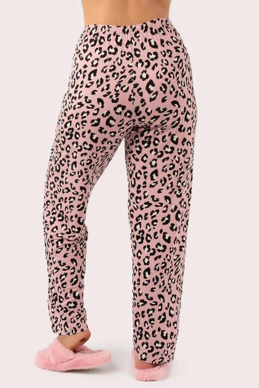 Modal Lounge Pant - Dusty Pink Leopard Mania-Activewear-Exoticathletica