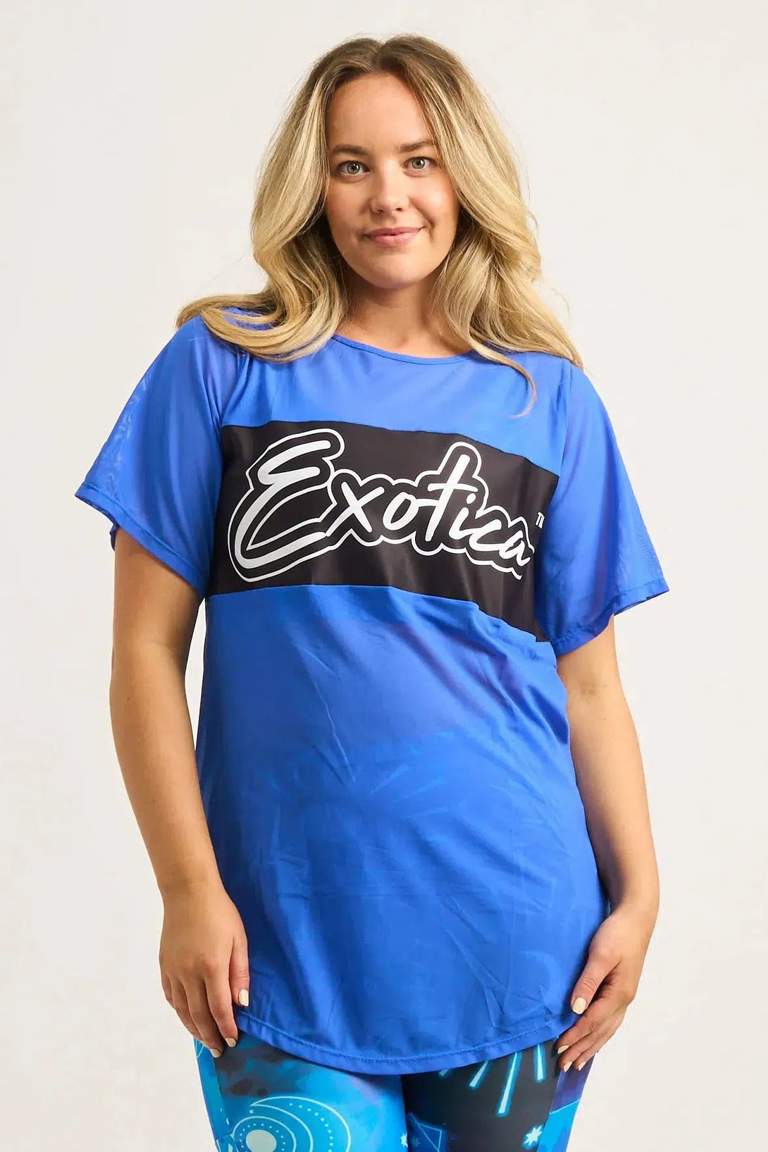 Net Exotica Boyfriend Tee - Electric Blue-9358328341277-Activewear-Exoticathletica