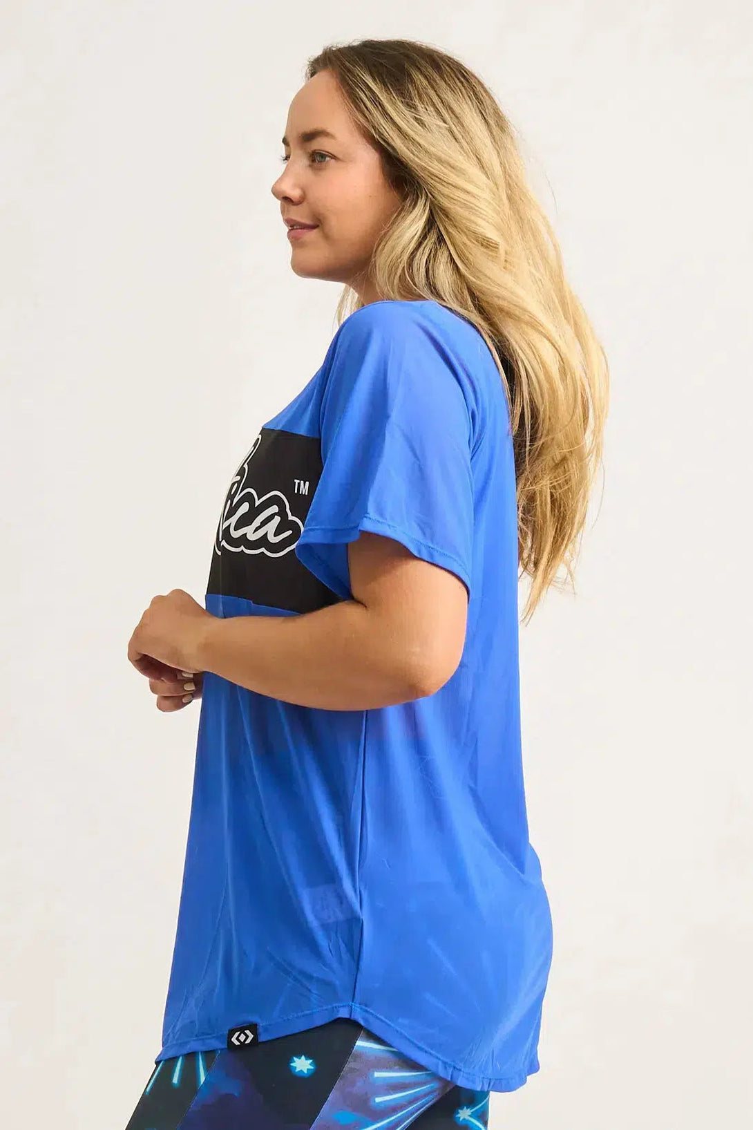 Net Exotica Boyfriend Tee - Electric Blue-Activewear-Exoticathletica