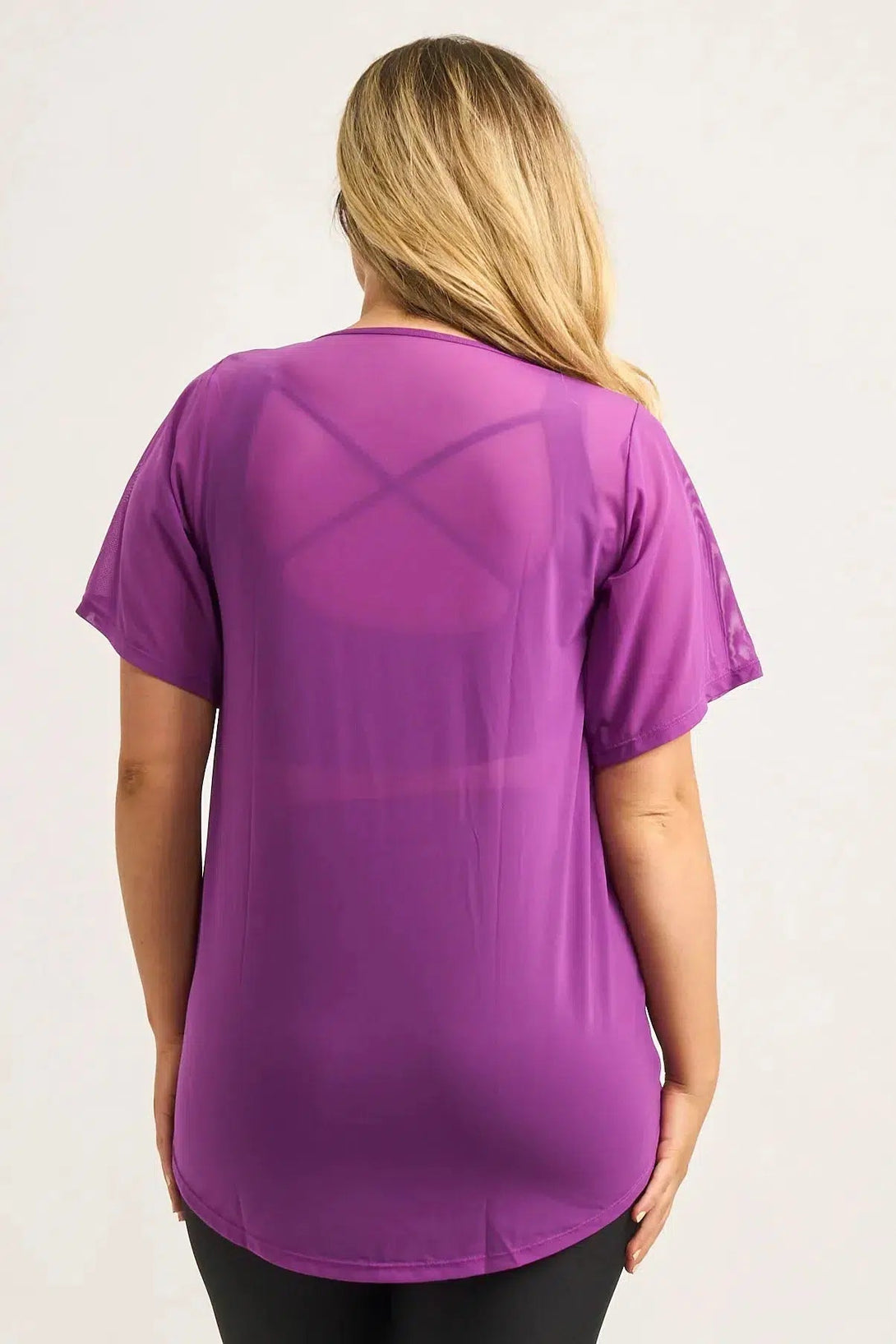 Net Exotica Boyfriend Tee - Purple-Activewear-Exoticathletica