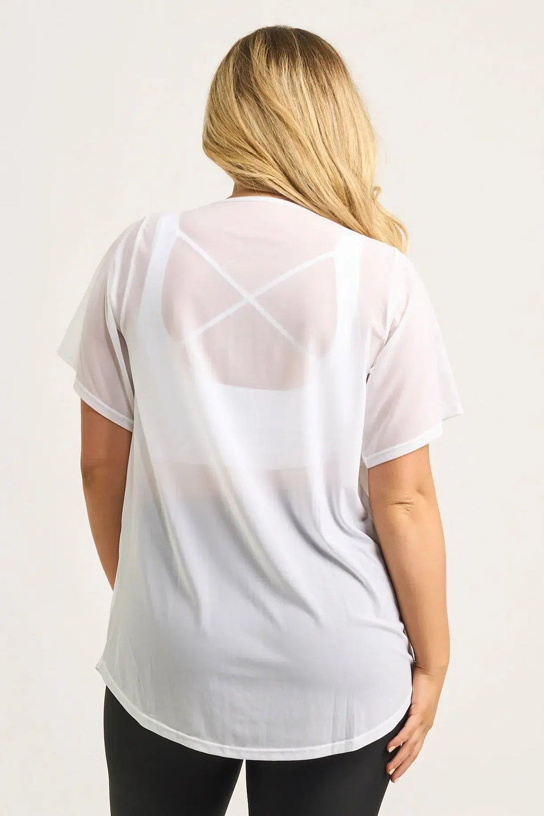 Net Exotica Boyfriend Tee - White-Activewear-Exoticathletica