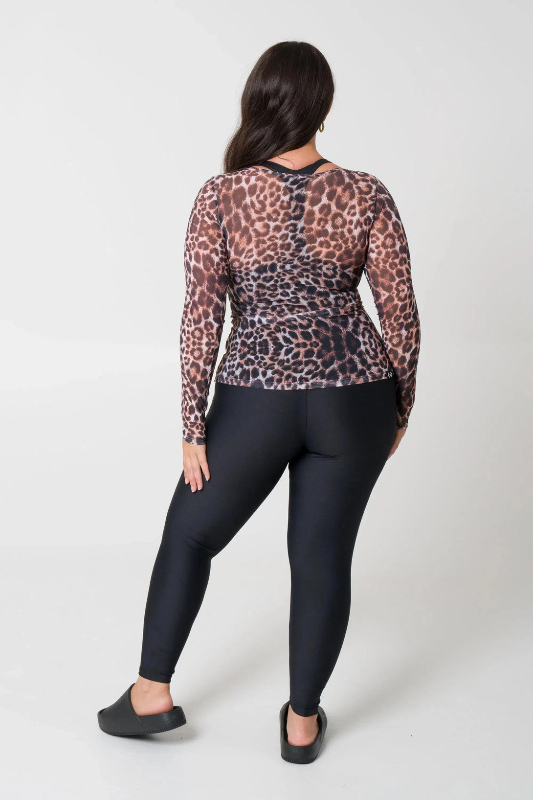 Net Fitted Long Sleeve Tee - Cave Girl-Activewear-Exoticathletica