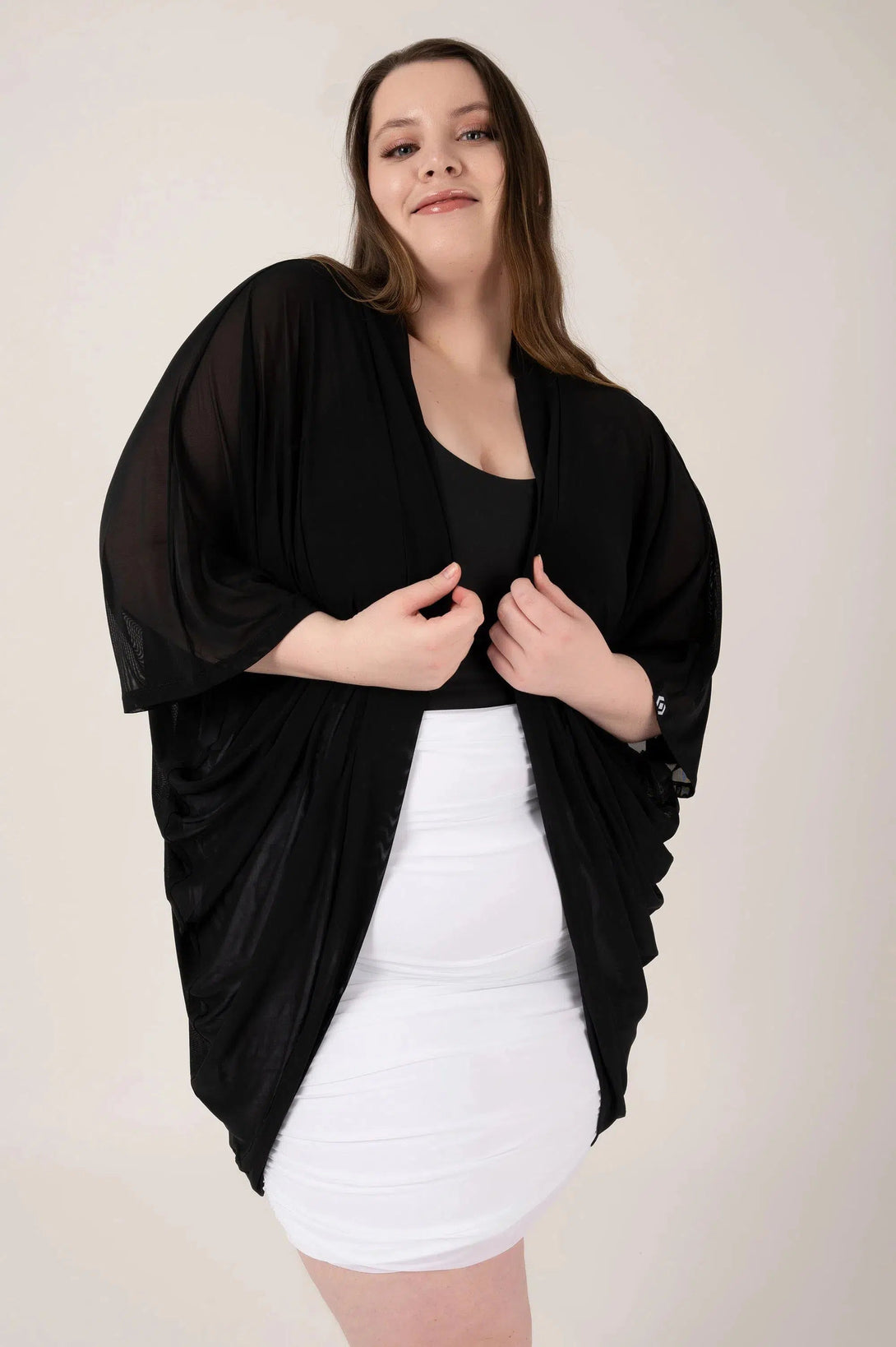 Net Midi Kimono - Black-Activewear-Exoticathletica