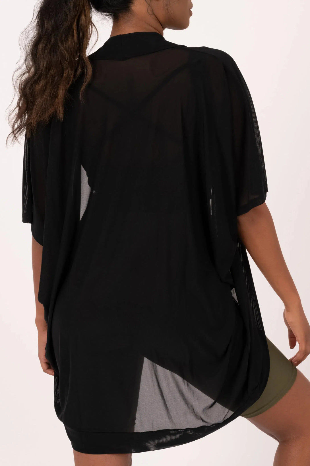 Net Midi Kimono - Black-Activewear-Exoticathletica