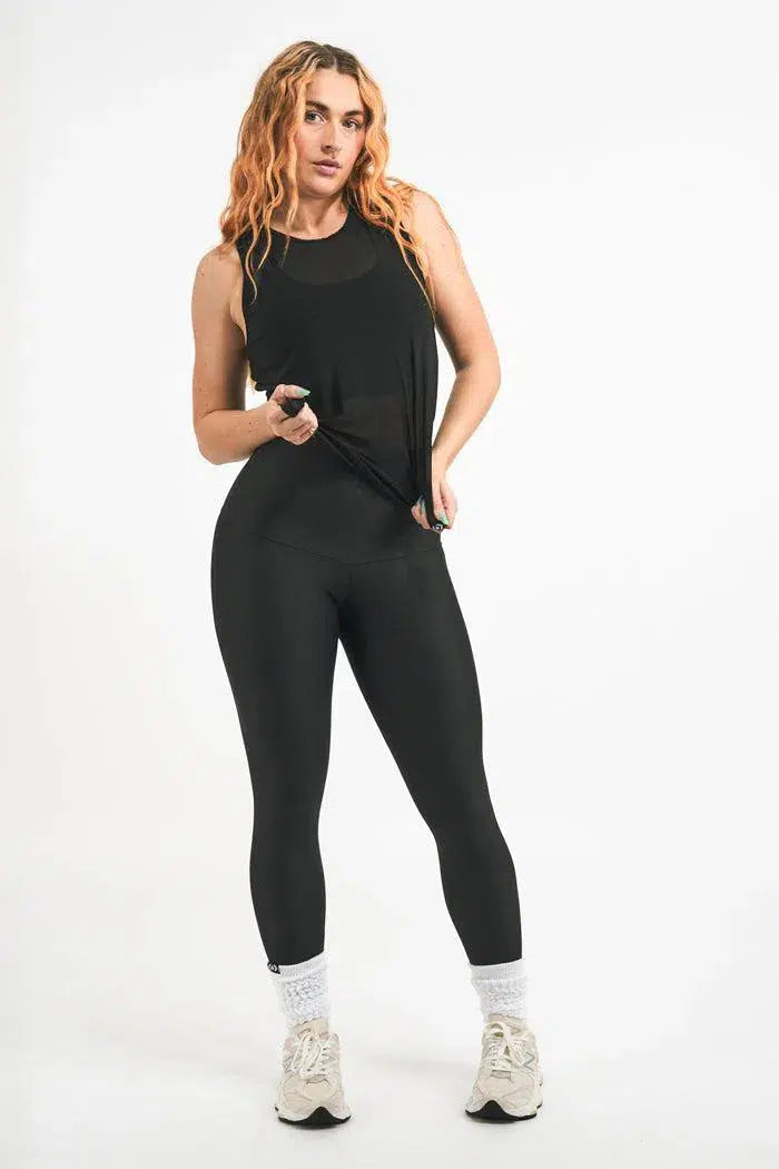 Net Muscle Back Tank - Black-Activewear-Exoticathletica