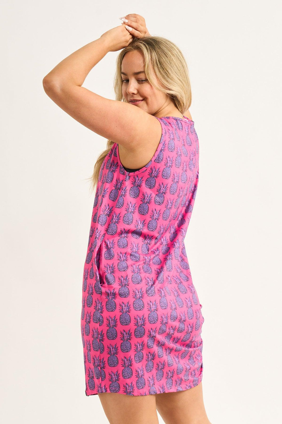 Party Like A Pineapple Soft To Touch - Lazy Girl Dress Tank-Activewear-Exoticathletica