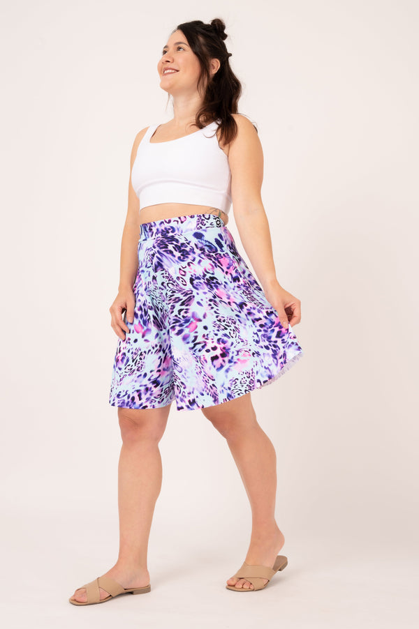 Pastel Dreams Silky - Basketball Palazzo Short-Activewear-Exoticathletica