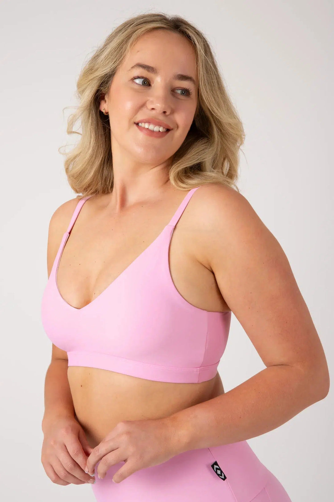 Pastel Pink Performance - Bralette Crop-Activewear-Exoticathletica