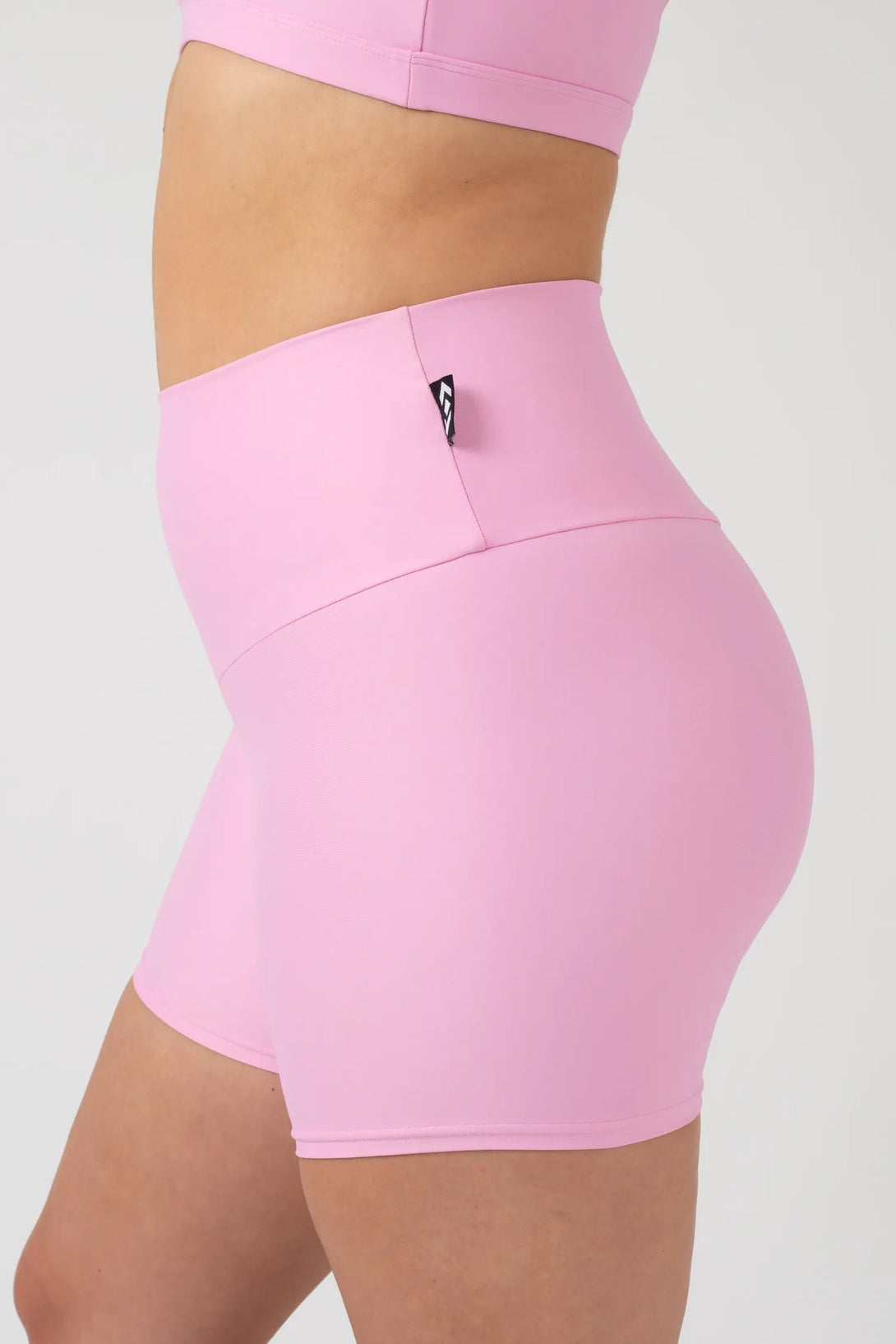 Pastel Pink Performance - High Waisted Booty Shorts-9358328348832-Activewear-Exoticathletica