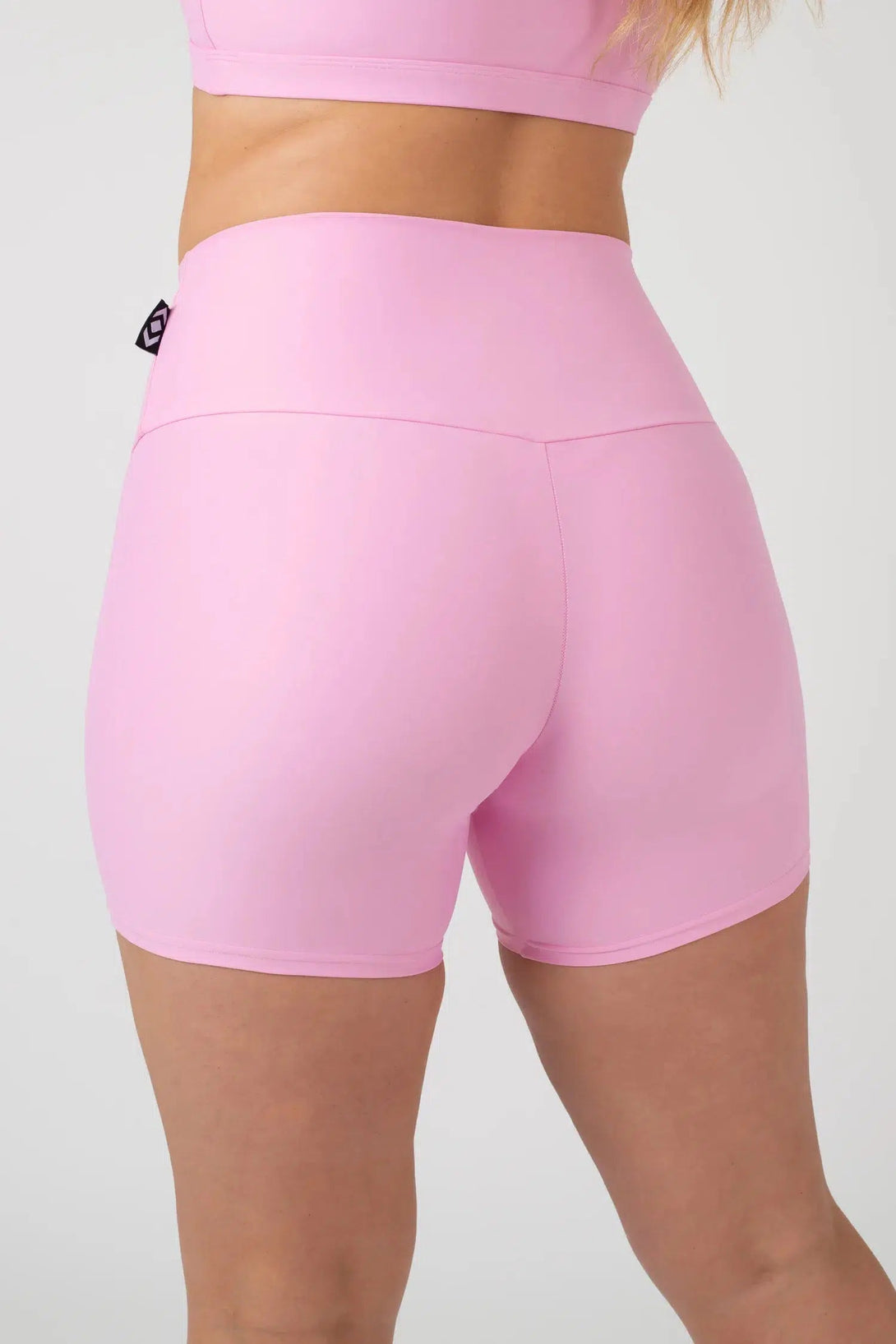 Pastel Pink Performance - High Waisted Booty Shorts-Activewear-Exoticathletica