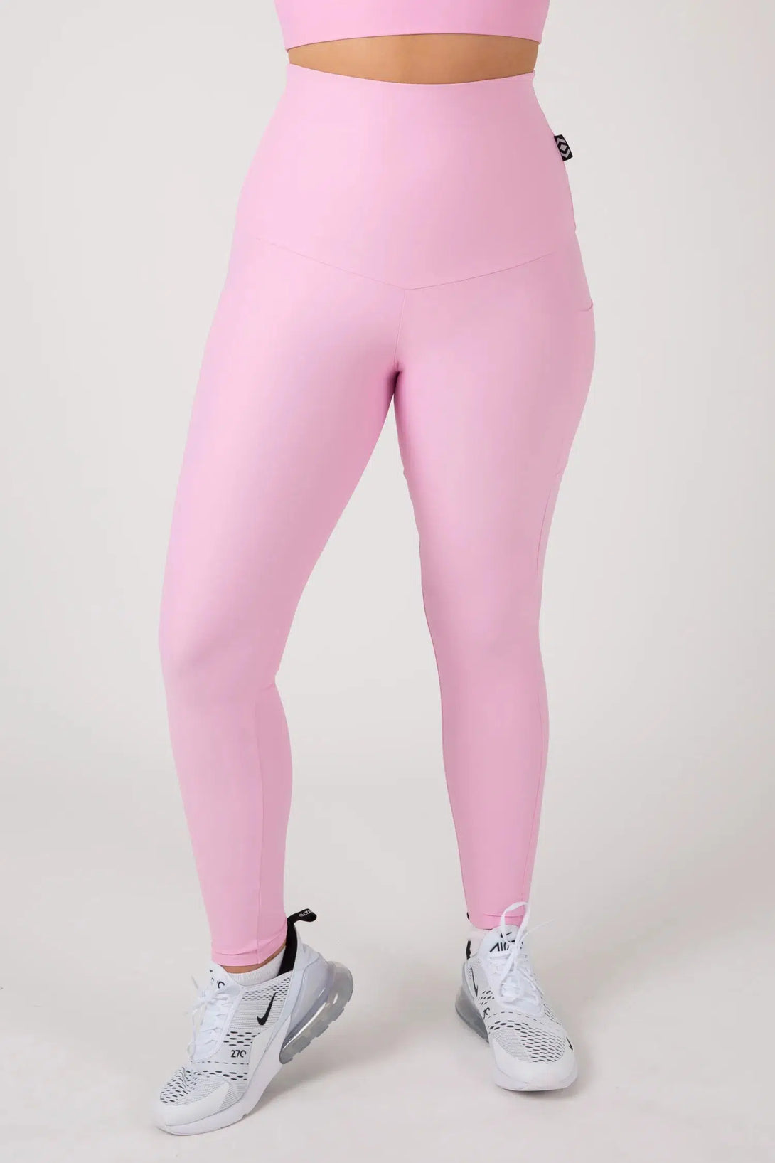 Pastel Pink Performance - Panel Pocket Extra High Waisted Leggings-9358328376903-Activewear-Exoticathletica