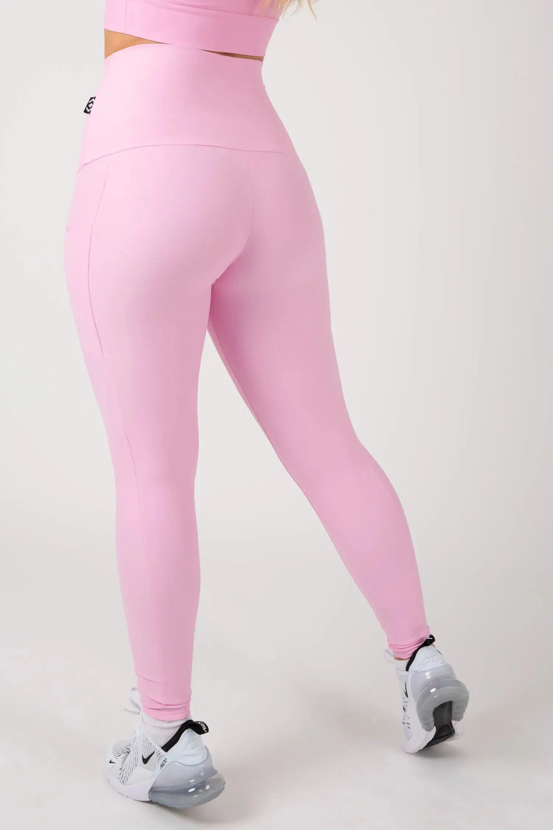 Pastel Pink Performance - Panel Pocket Extra High Waisted Leggings-Activewear-Exoticathletica