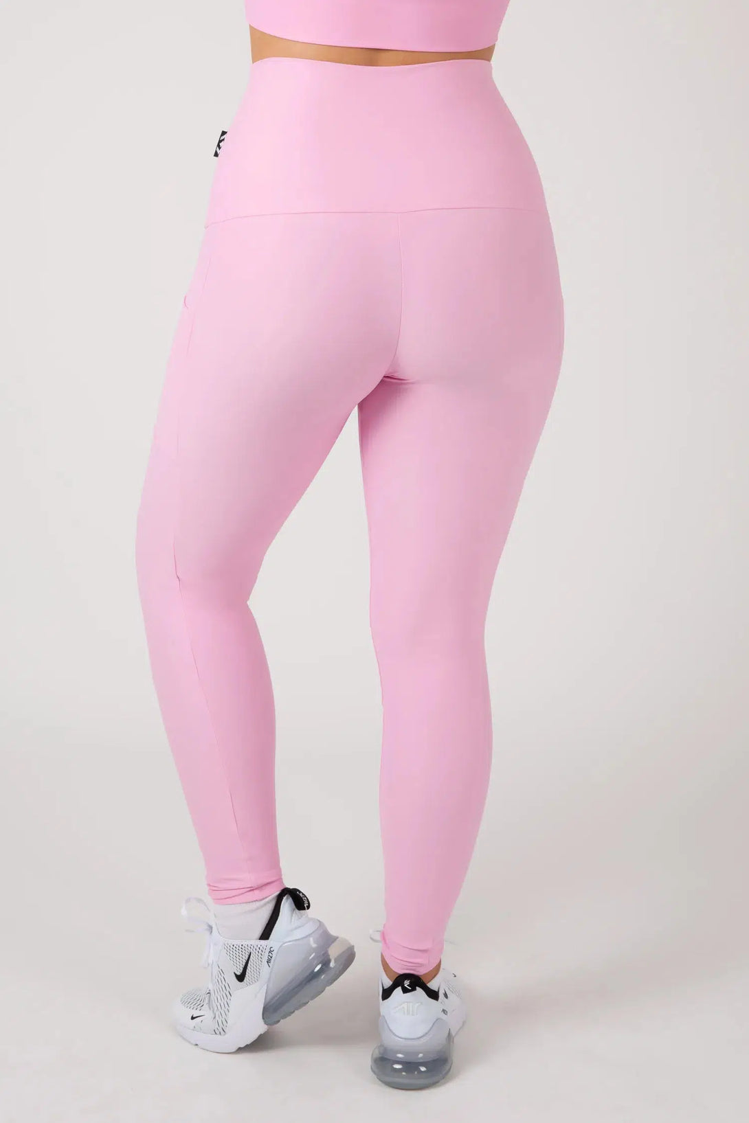 Pastel Pink Performance - Panel Pocket Extra High Waisted Leggings-Activewear-Exoticathletica