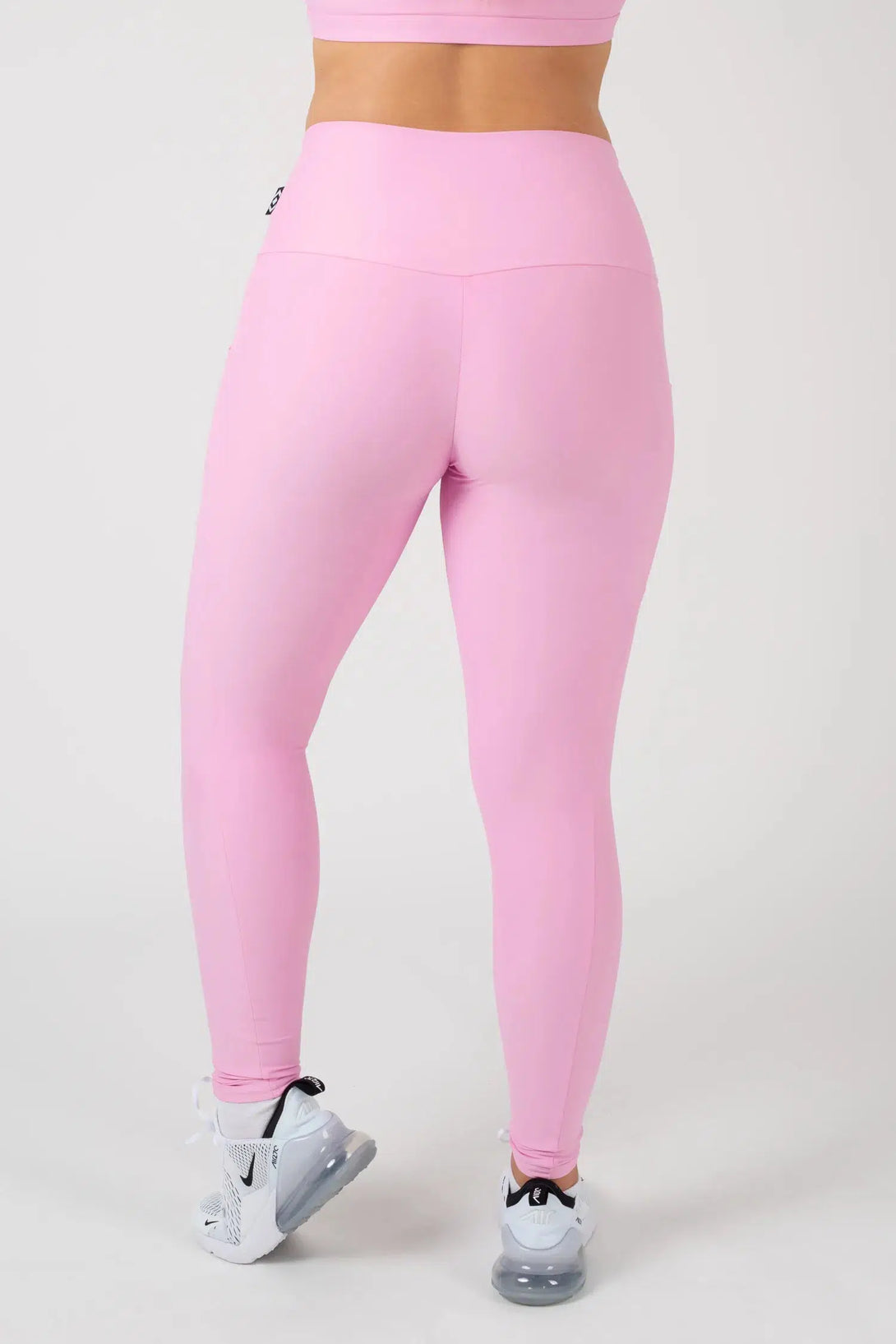 Pastel Pink Performance - Panel Pocket High Waisted Leggings-Activewear-Exoticathletica