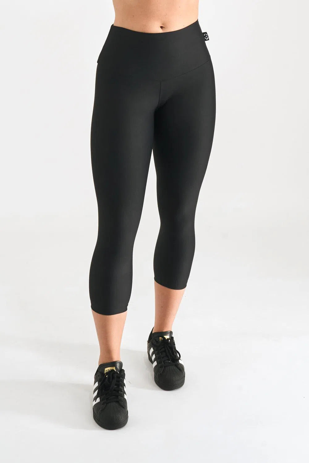 Performance Booty Scrunch High Waisted Capri Leggings - Black-Activewear-Exoticathletica