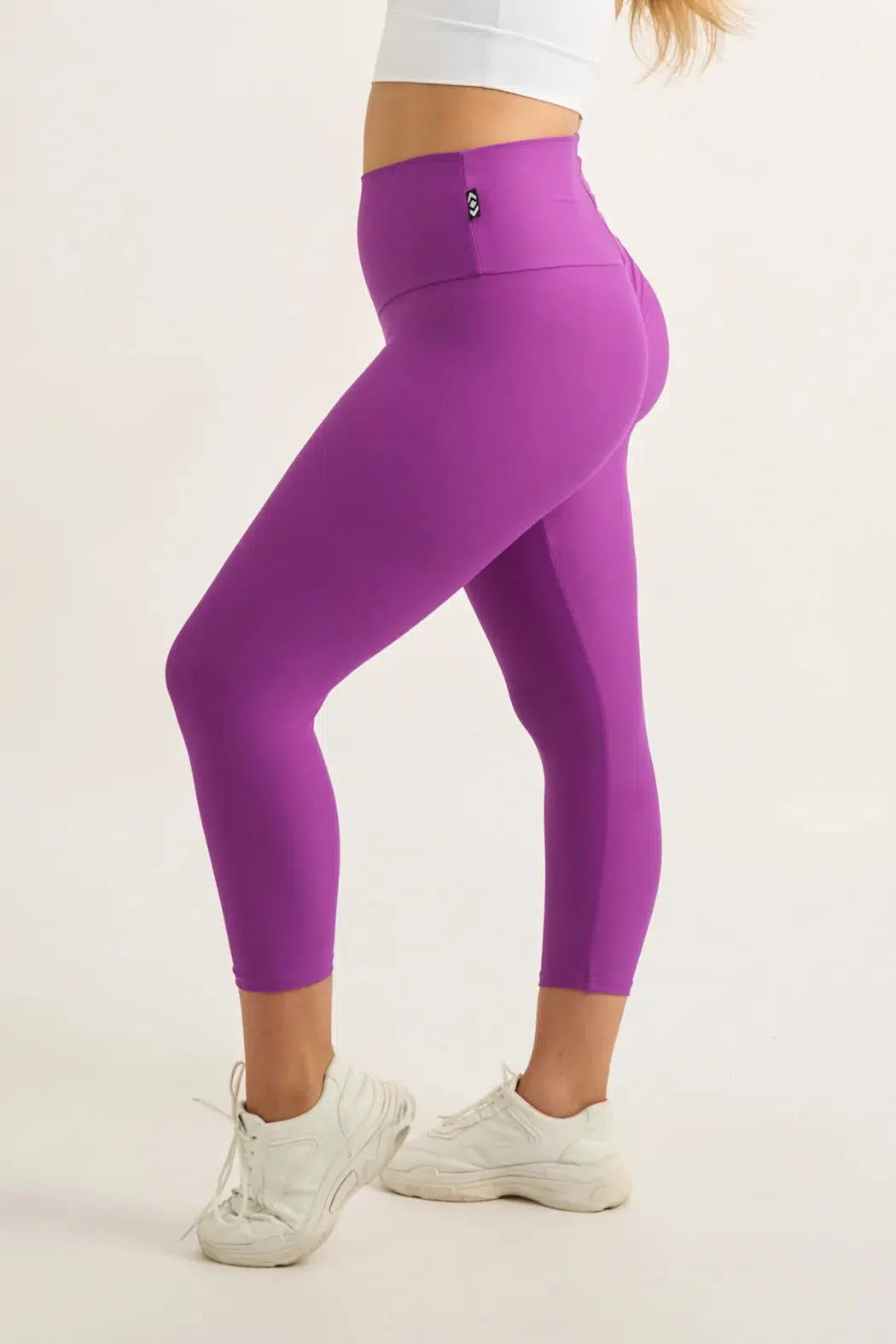 Performance Booty Scrunch High Waisted Capri Leggings - Purple-Activewear-Exoticathletica