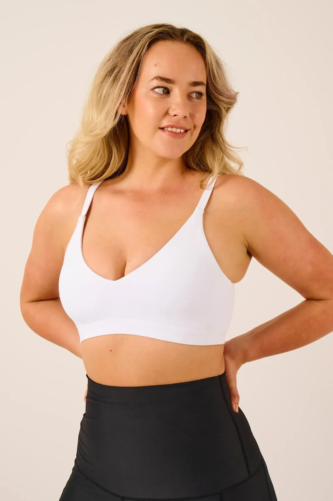 Performance Bralette Crop - White-Activewear-Exoticathletica