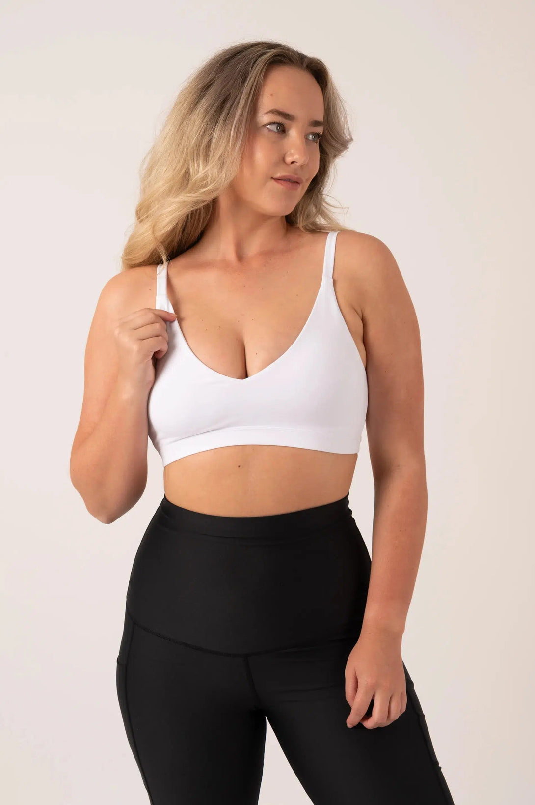 Performance Bralette Crop - White-Activewear-Exoticathletica