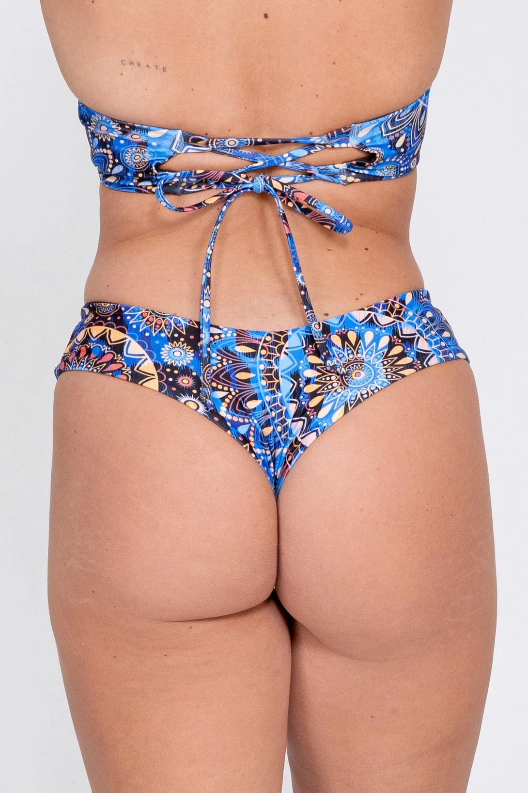 Performance Cheeky Cut Bikini Bottoms - Sundial Me Up Blue-Activewear-Exoticathletica