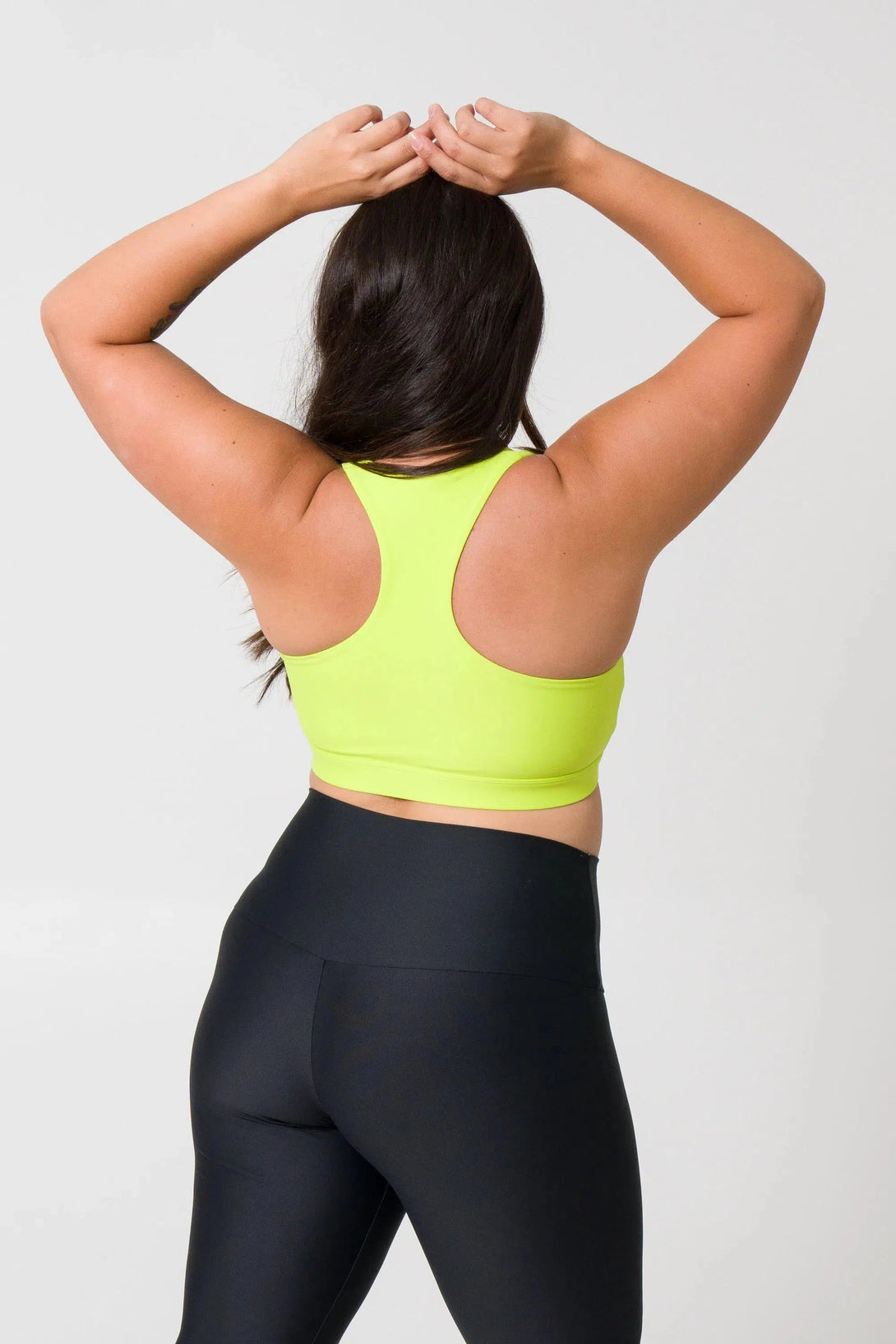 Performance Cross Over Crop - Neon Yellow-Activewear-Exoticathletica